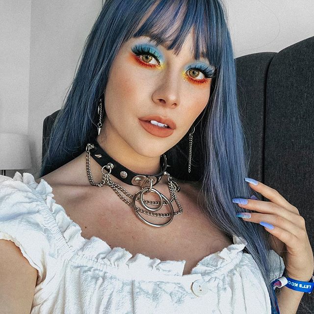 Lolita gray-blue wig PL20282