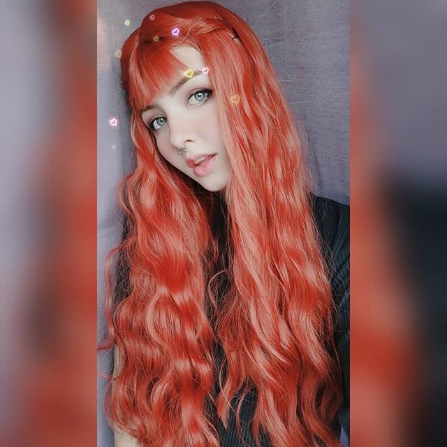 Cute orange curly hair wig  PL20590