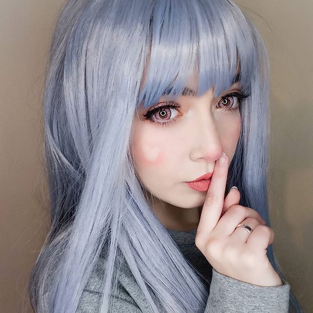 Lolita purple gray gradient wig PL20285
