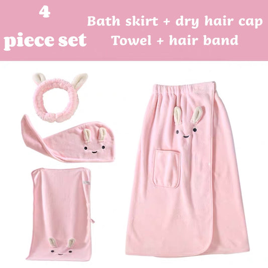 Four-piece cute cartoon bath towel PL51633