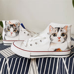 Cute cat hand-painted shoes PL21167