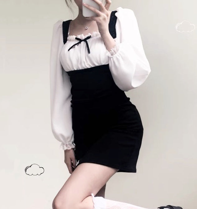 Black and white dress PL52023