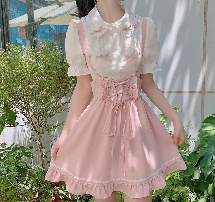 Pastel pink girl suit  PL51854