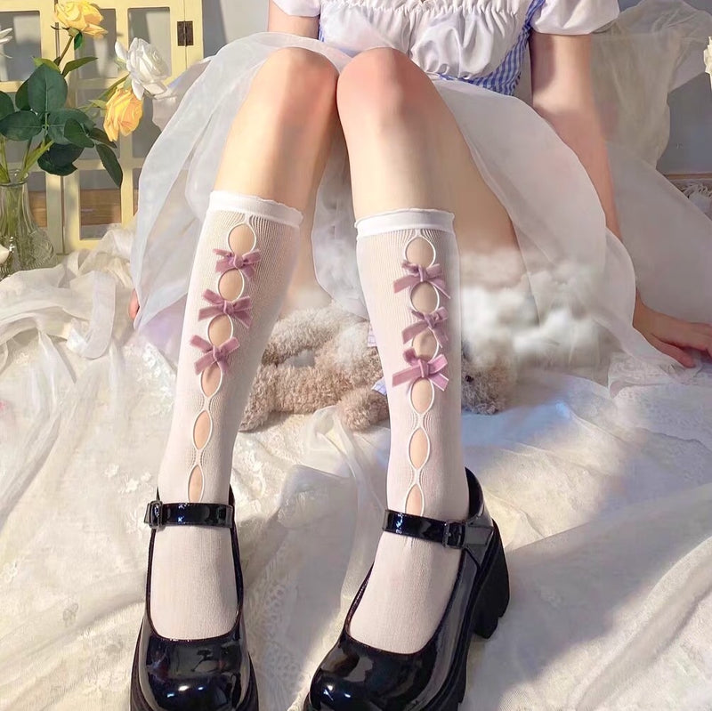 Lolita bow leg socks PL52018