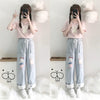Cute bear embroidered casual pants  PL52532