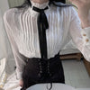 High waist skirt + shirt + suspenders PL51365