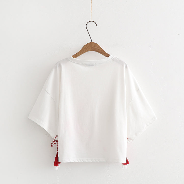 Printed loose short-sleeved t-shirt  PL20110