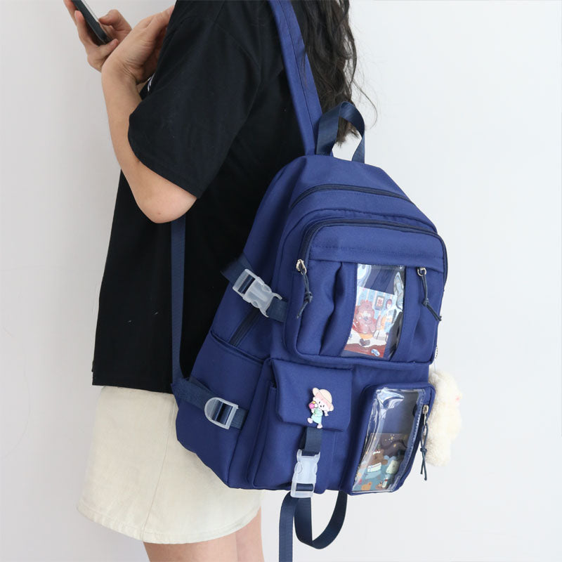 Cute Bear Pendant Backpack PL51280
