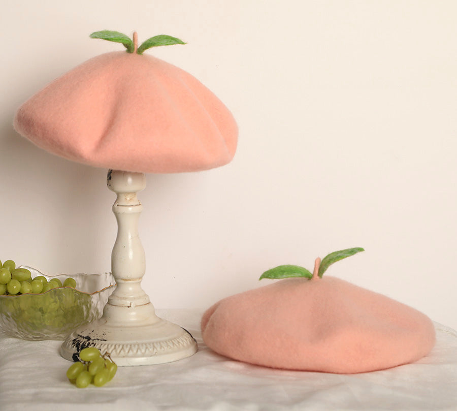 Pink peach beret PL50771