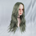 Long green wig PL50040