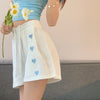 Love Embroidered Sports Shorts PL51800