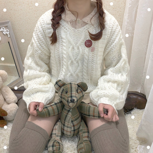 Pastelloves handmade knit sweater PL21121