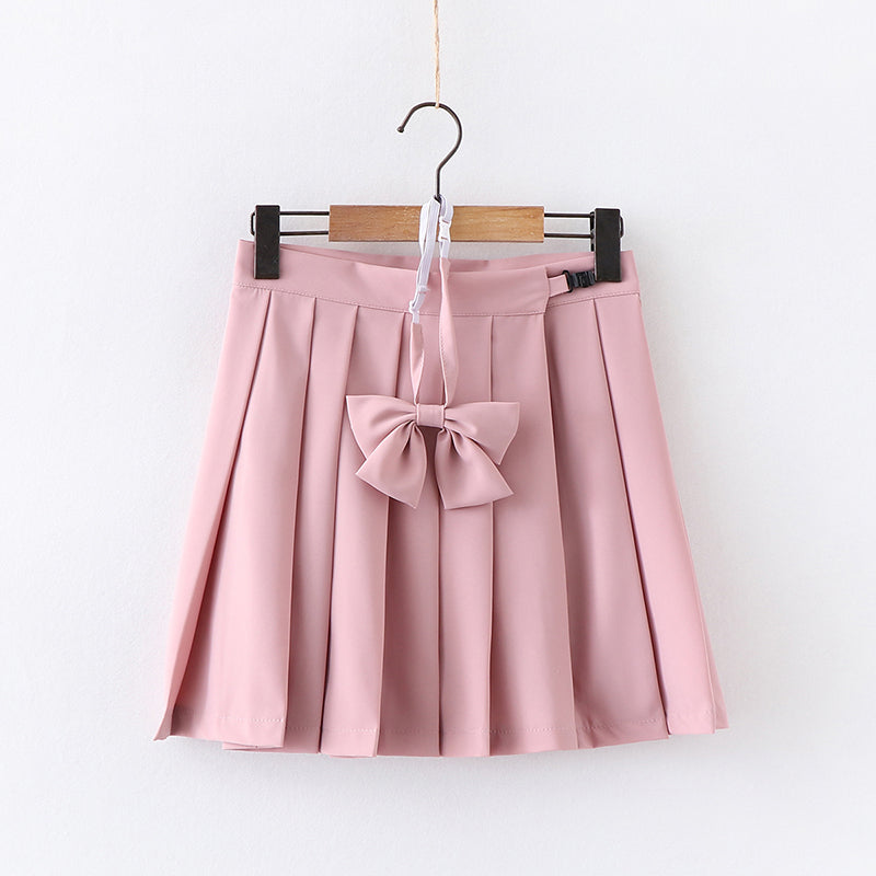 Plaid pleated skirt + tie PL50419