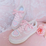 Pink Heart Sneakers  PL52717