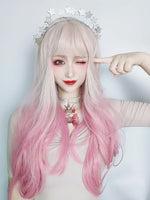 Pink gradient wig PL50451