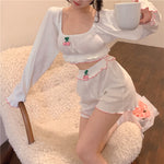 Cute cherry top + shorts pajamas PL51584