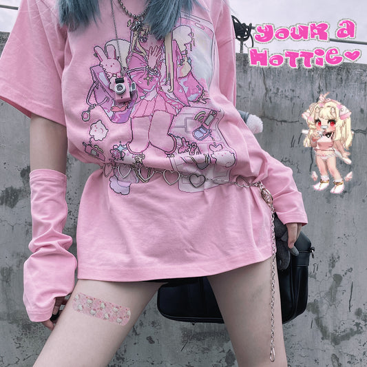 Loose cartoon T-shirt PL51099