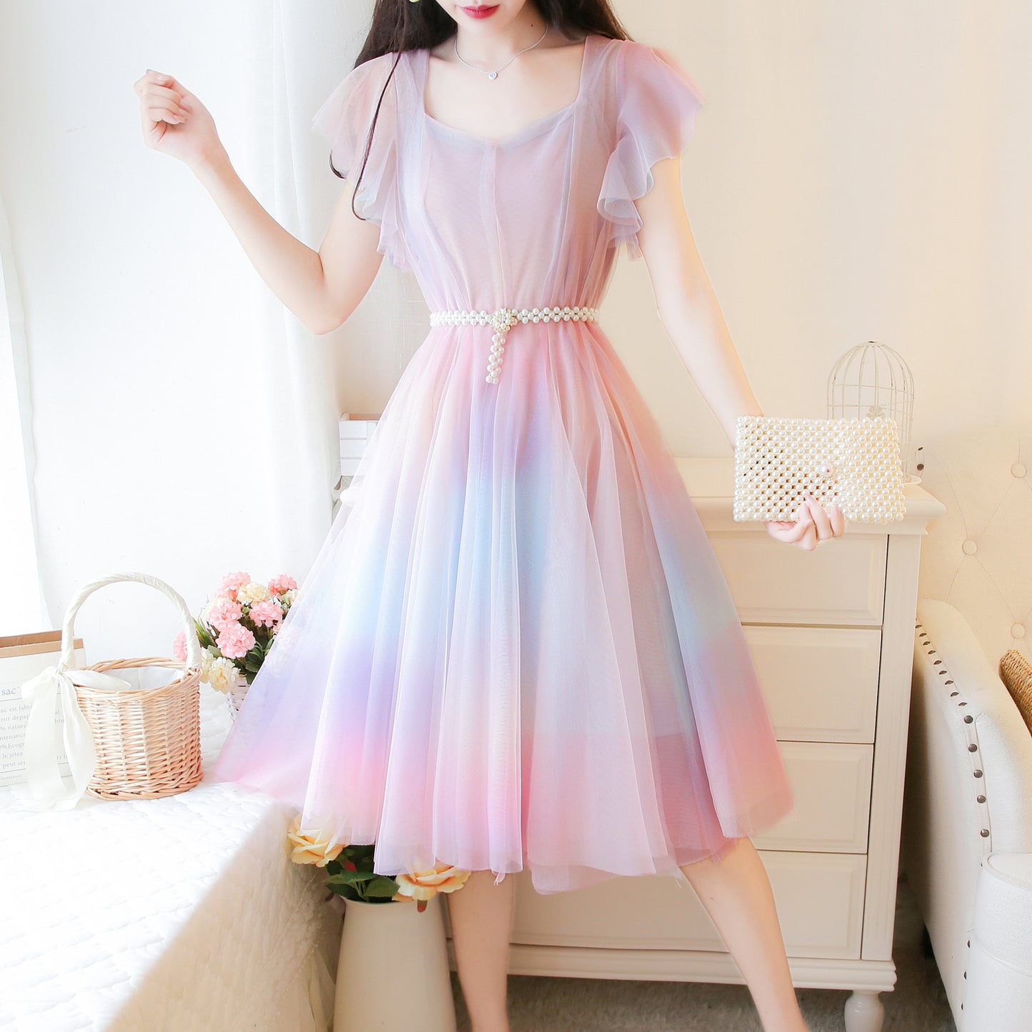 Sweet rainbow dress PL20526