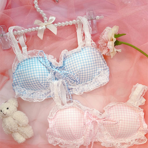 Cute Plaid Underwear Set PL51755