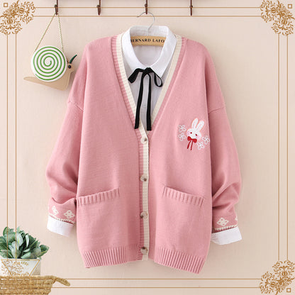 V-neck cardigan sweater PL20867