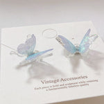 Blue butterfly earrings  PL51075