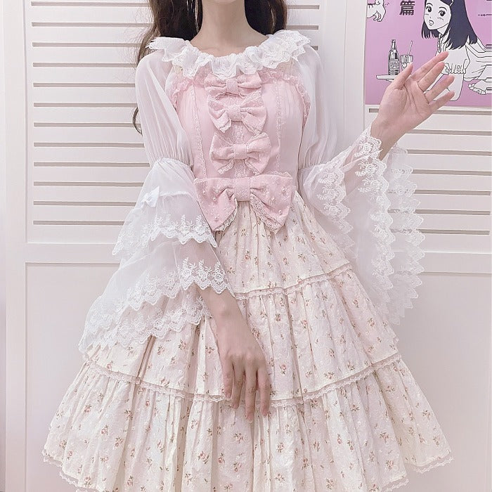 Lolita flared sleeve lace shirt PL51717