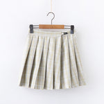 Plaid pleated skirt + tie PL50419
