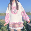 Cute hooded fake two-piece jacket  PL51008