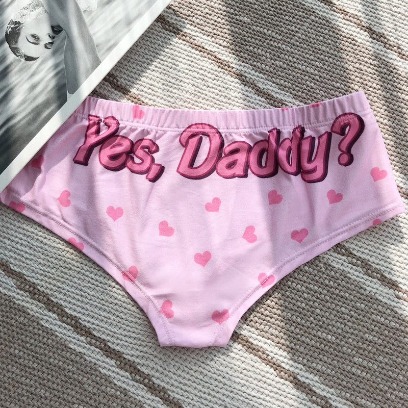 Cute letter printed panties PL51853