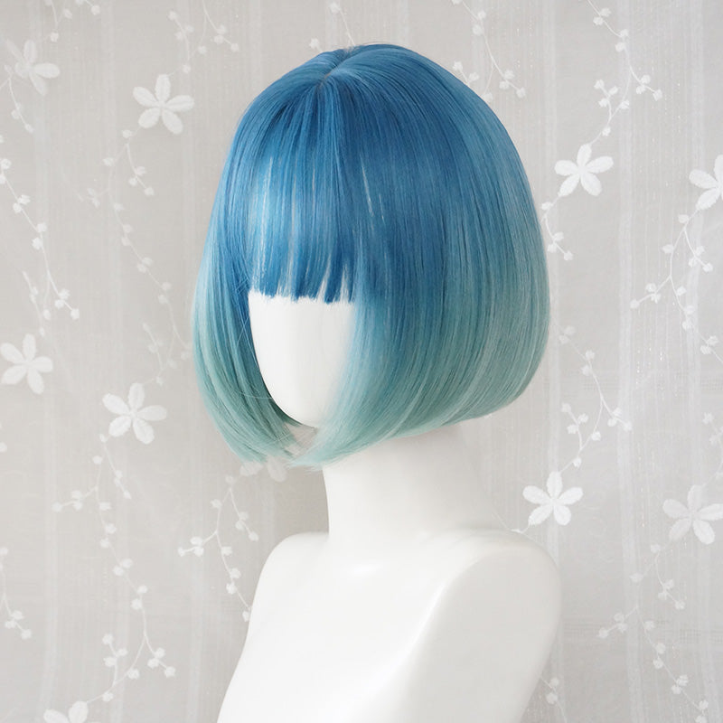 Blue-green gradient wig PL20661