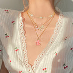 Angel bear necklace PL51814