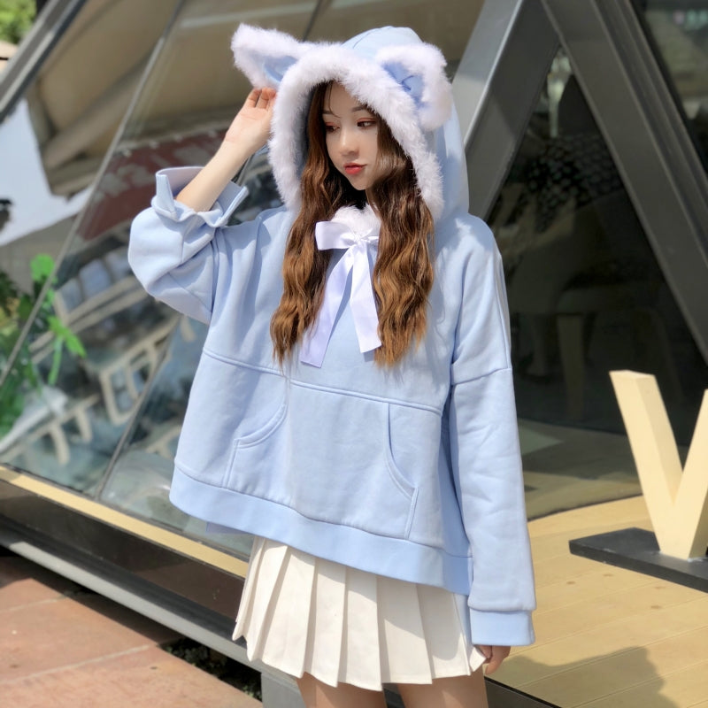 Cute rabbit ears hooded sweater PL21143