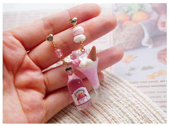 Lovely cherry blossom sparkling water earrings PL51893