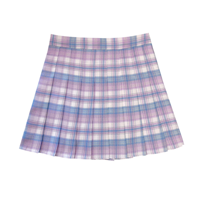 Blue and purple pleated skirt PL50668
