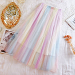Rainbow mesh skirt PL21129