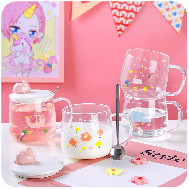 Cute drinking glass PL50007