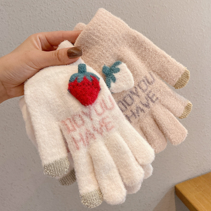 Cute knitted gloves PL51114