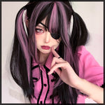 Pink black wig PL51900