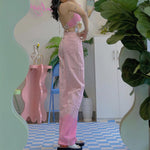 Pink gradient pants PL52138