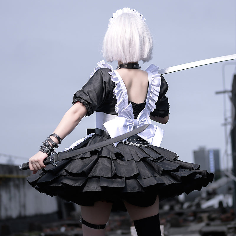 Black and white maid suit  PL52422