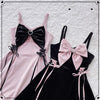 large bow suspender dress  PL52591