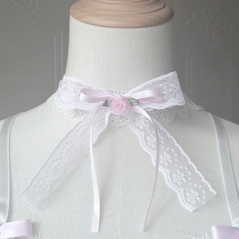 Lovely lace bow necklace PL51791