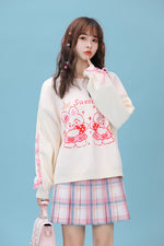 White Bunny Print Sweater  PL52805