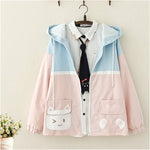 Cute cat print coat PL21241