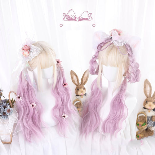 Lolita gradient color long curly wig PL51885