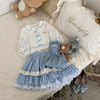 blue plaid skirt   PL52226