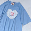 Lovely love embroidered T-shirt PL51694