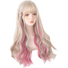 Gold powder gradient long wig wig  PL52256