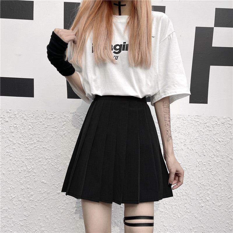 Harajuku Grey Pleated Skirt  PL52435