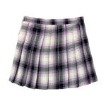 Black and purple pleated skirt PL50227